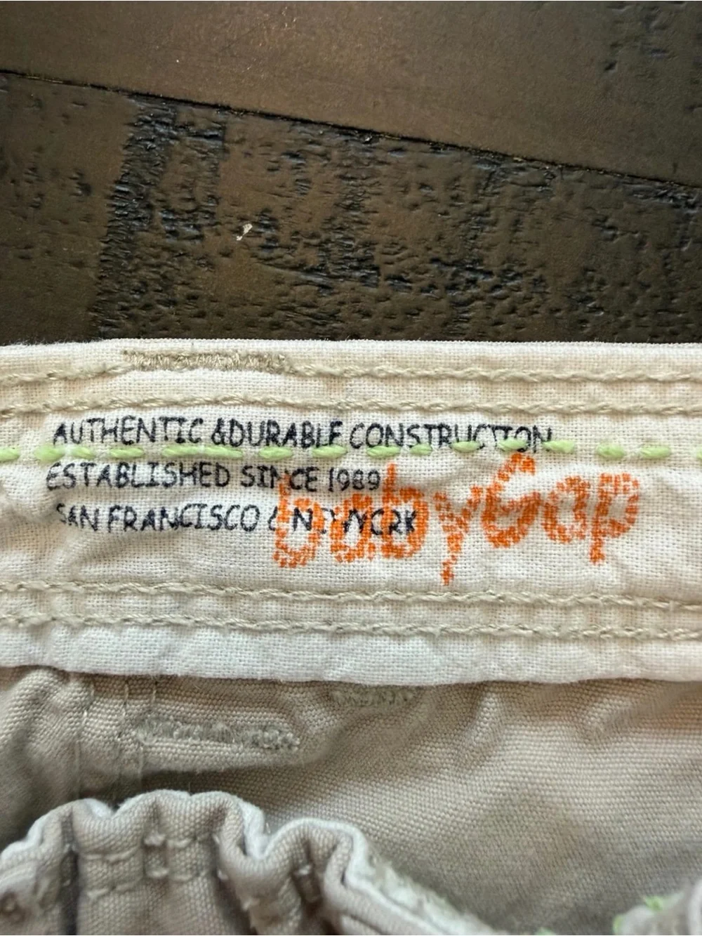 Vintage GAP Boys Cargo Shorts in Light Beige